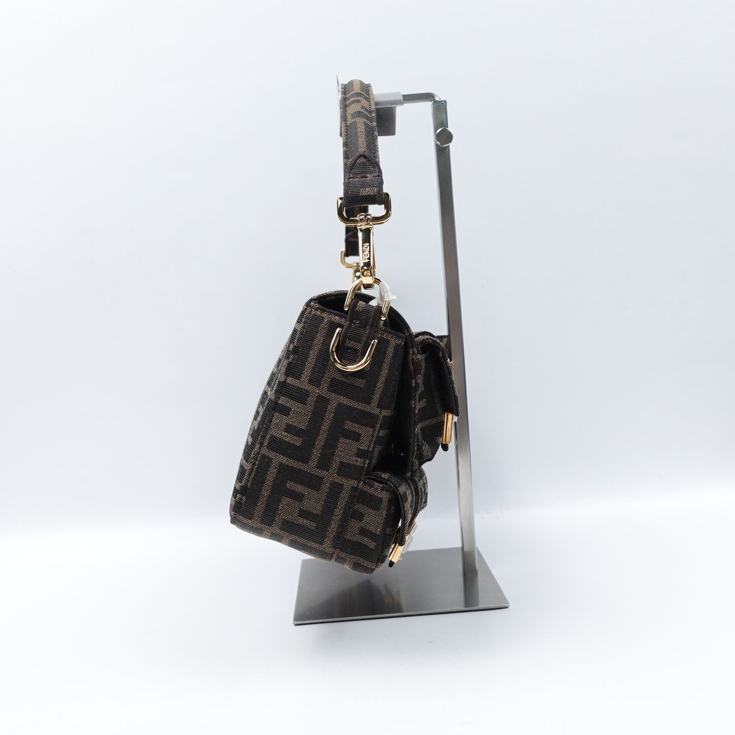 Pre-owned Fendi Baguette Monogram Canvas Shoulder Bag