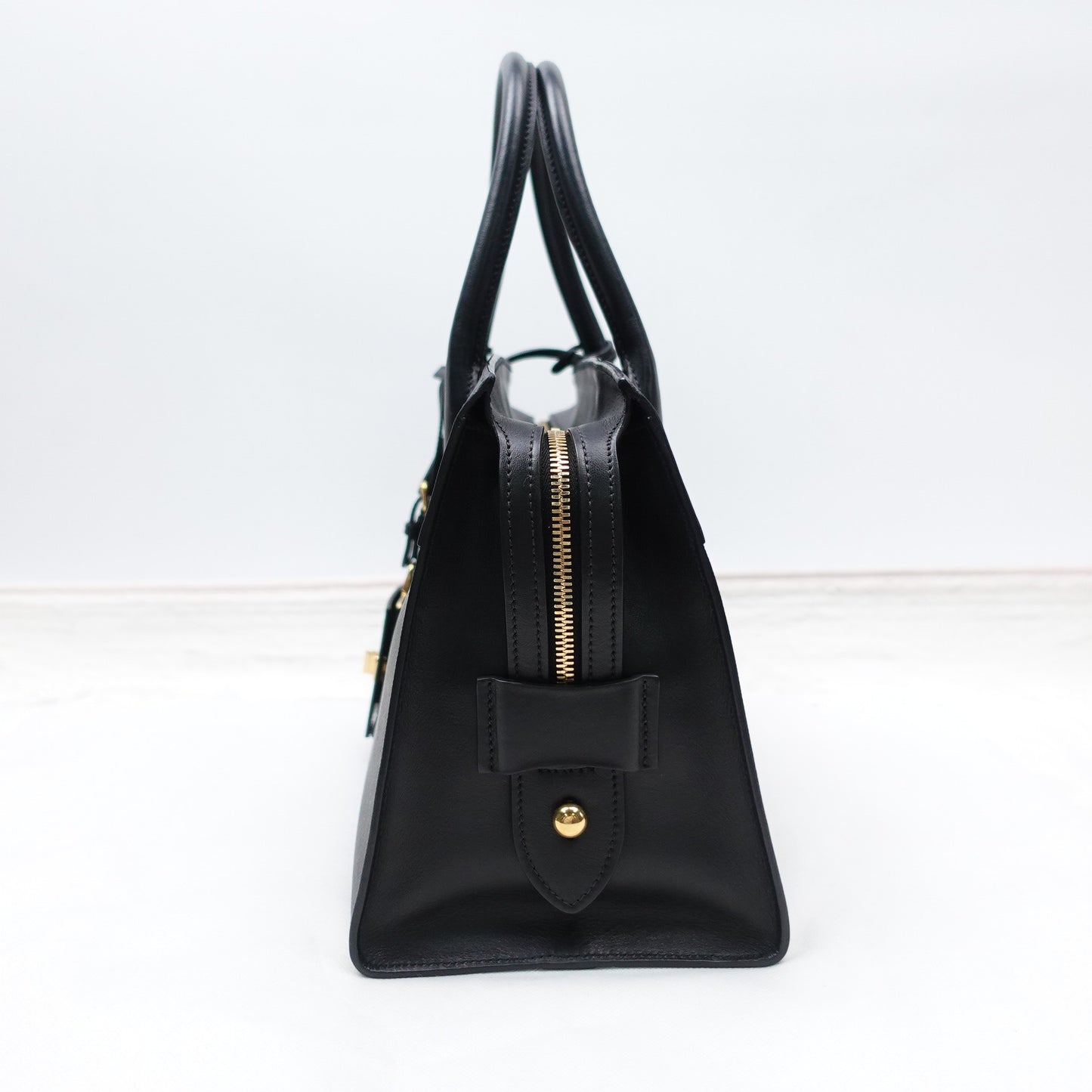 Pre-owned Prada Saffiano Black Calfskin Shoulder Bag