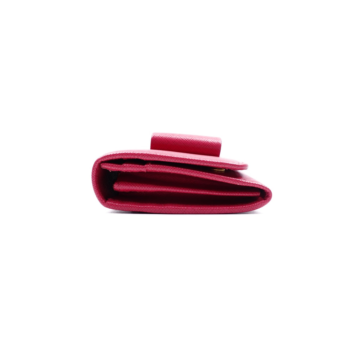 Pre-owned Prada Pink Calfskin Long Wallet