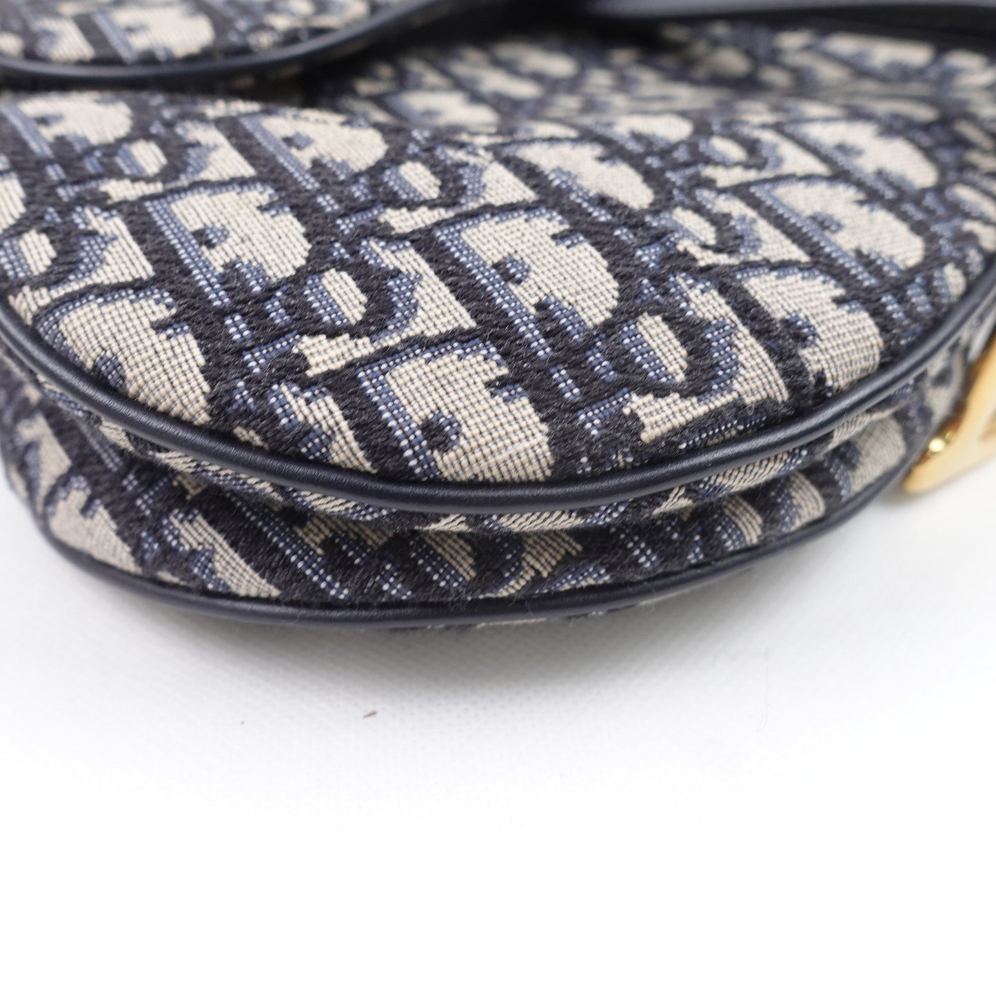 Pre-Owned Christian Dior Saddle Medium Oblique Canvas Shoulder Bag