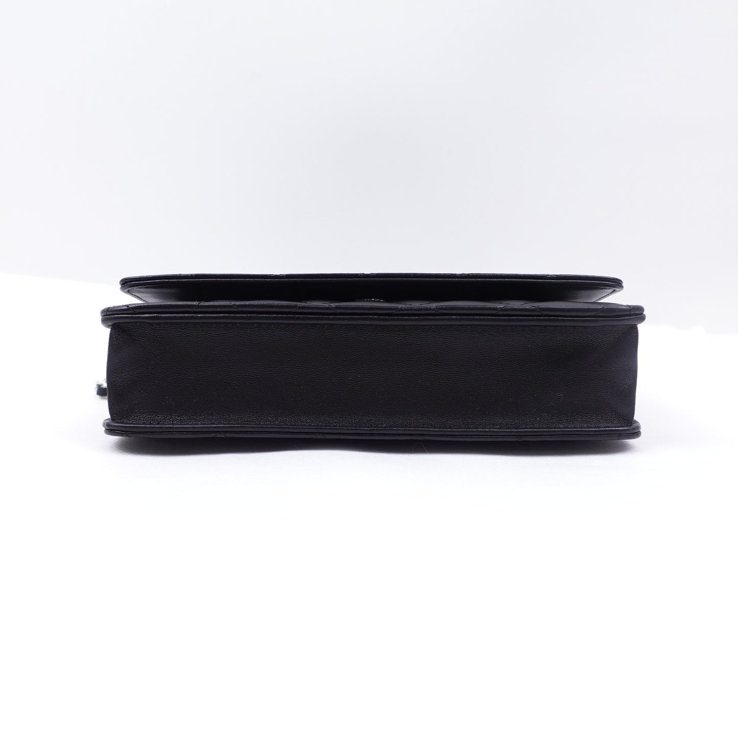 Pre-owned Chanel WOC Black Lambskin Shoulder Bag