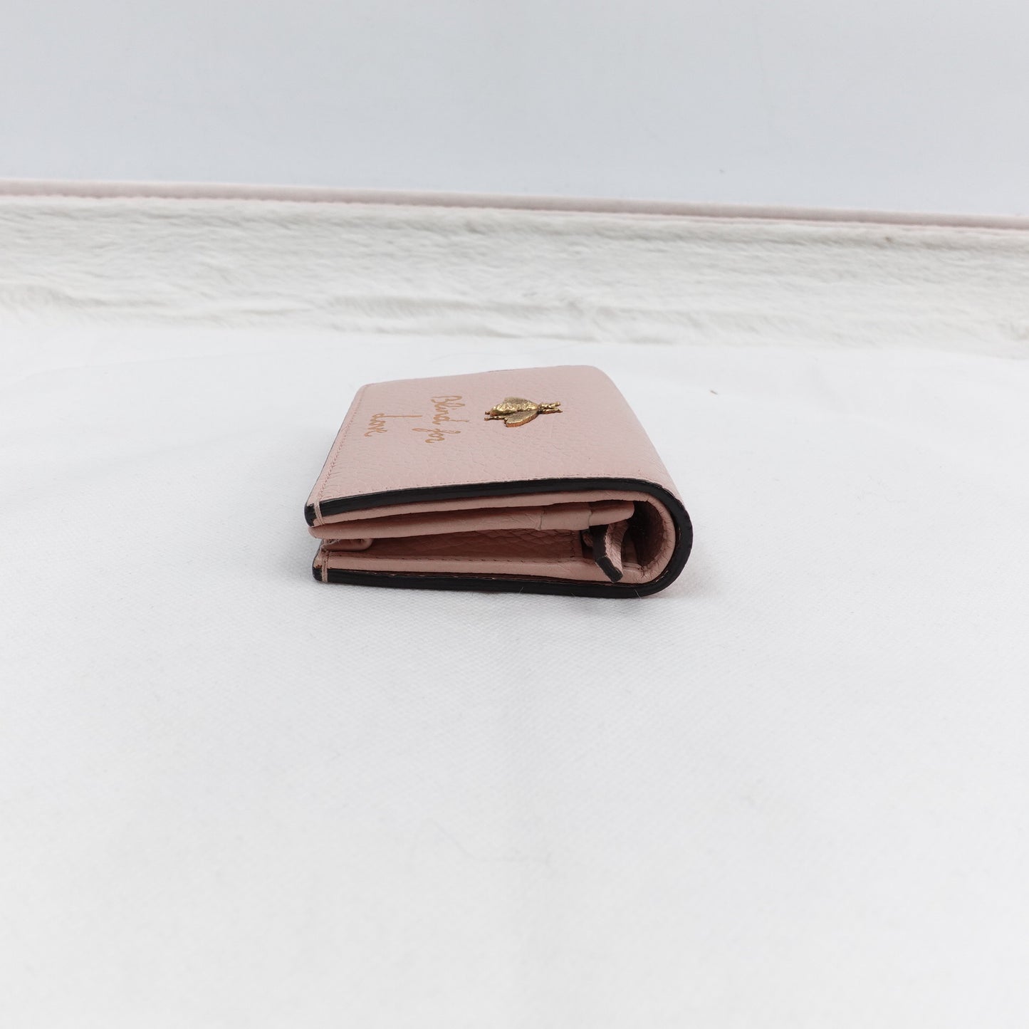 Pre-Owned Gucci Animalier Pink Calfskin Short Wallet