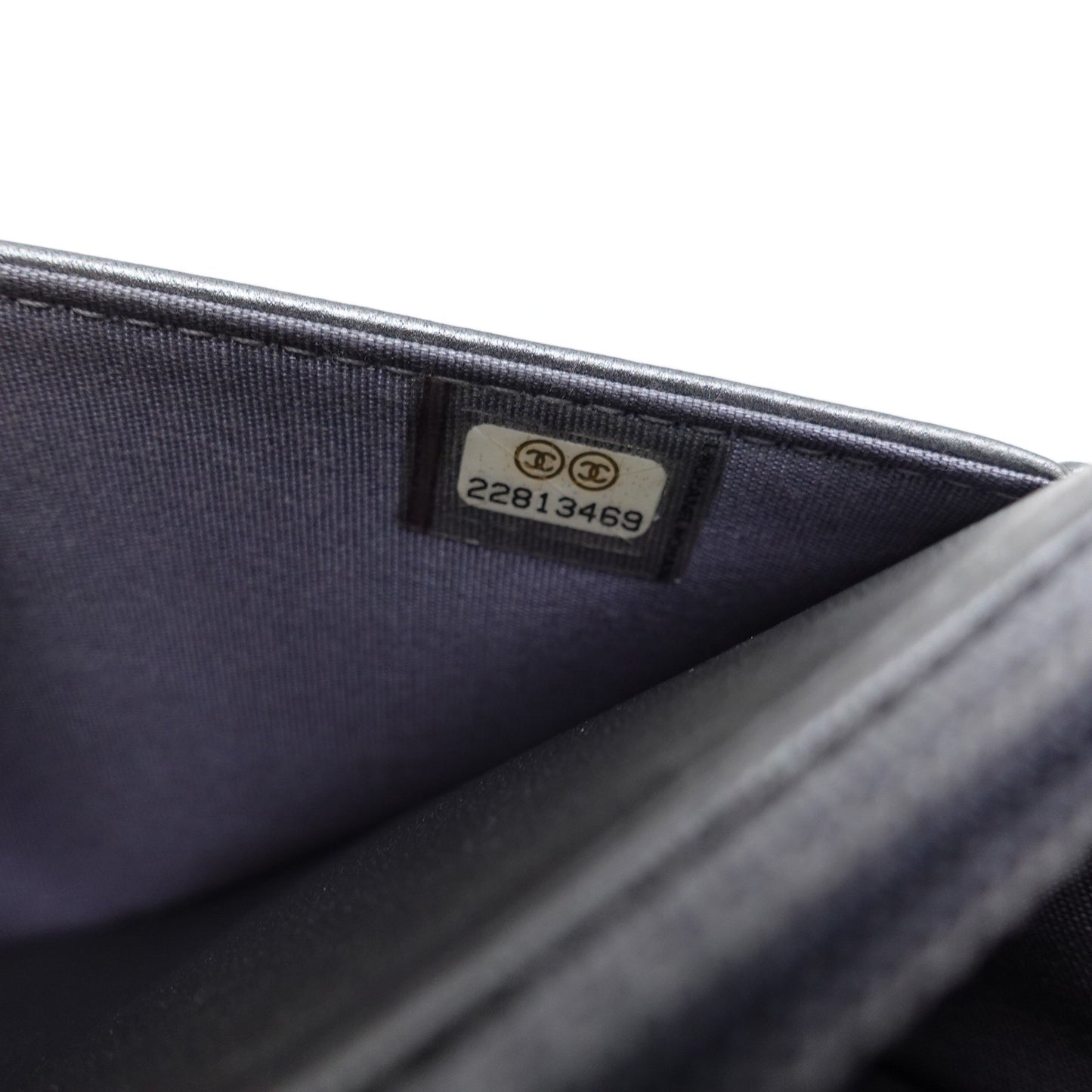 Pre-owned Chanel Gray Sheepskin Shoulder Bag T10285226