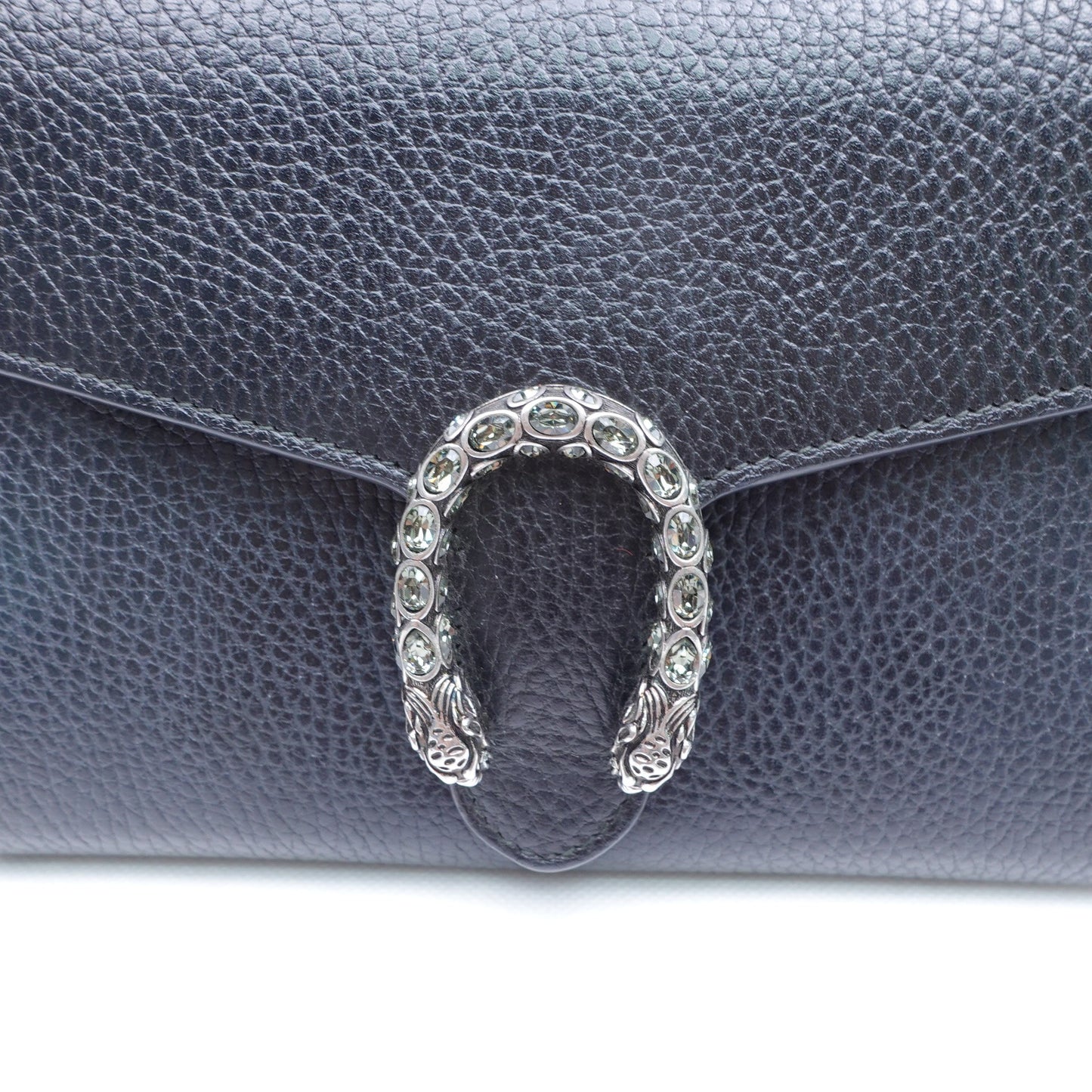 Pre-Owned Gucci Dionysus Black Calfskin Shoulder Bag T10305864