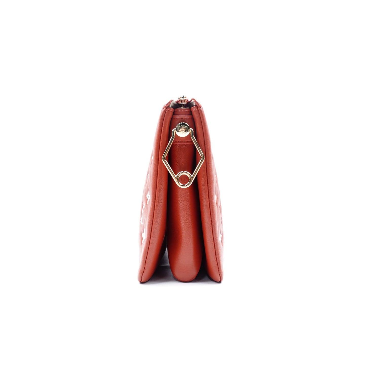 Pre-owned Louis Vuitton Coussin PM Brick Red Calfskin Shoulder Bag