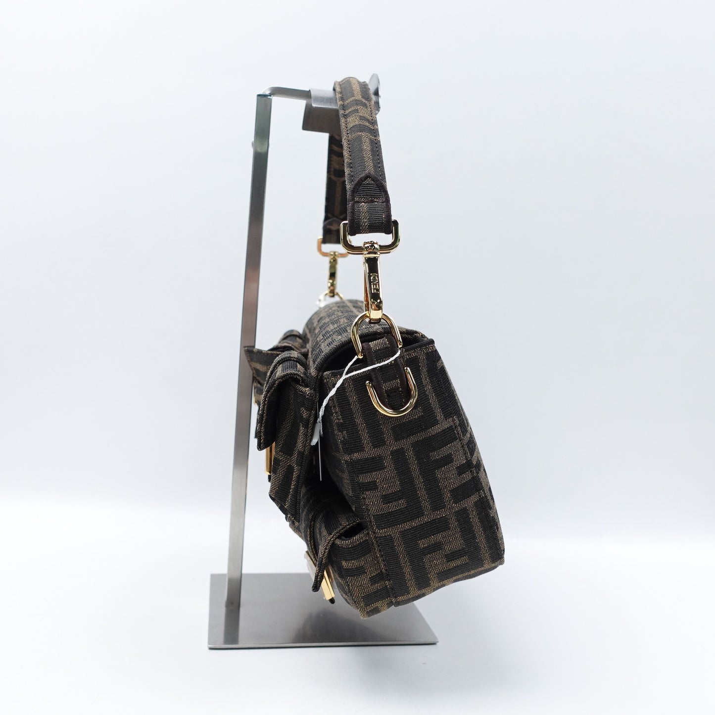 Pre-owned Fendi Baguette Monogram Canvas Shoulder Bag