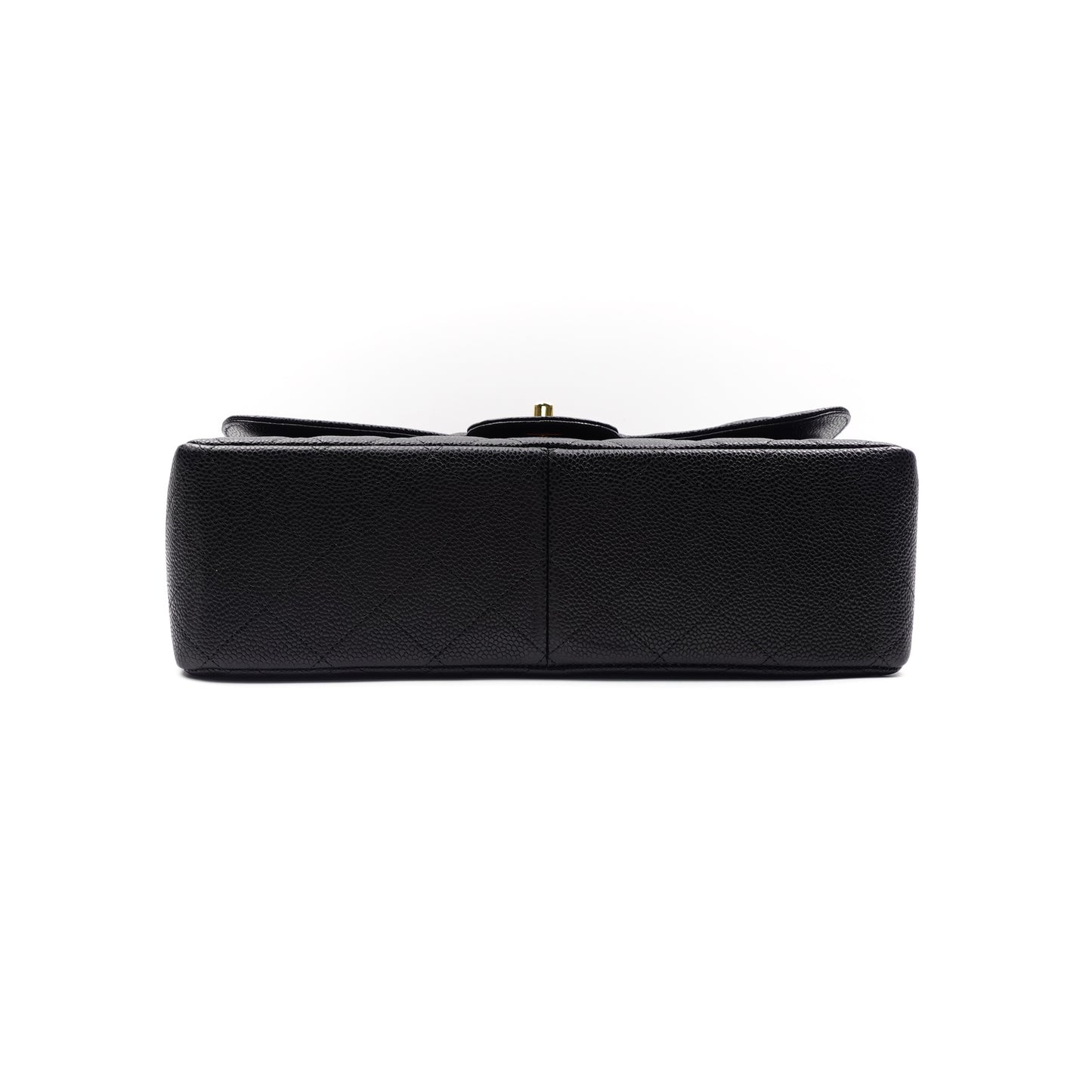 Pre-owned Chanel CF Jumbo Black Caviar Shoulder Bag
