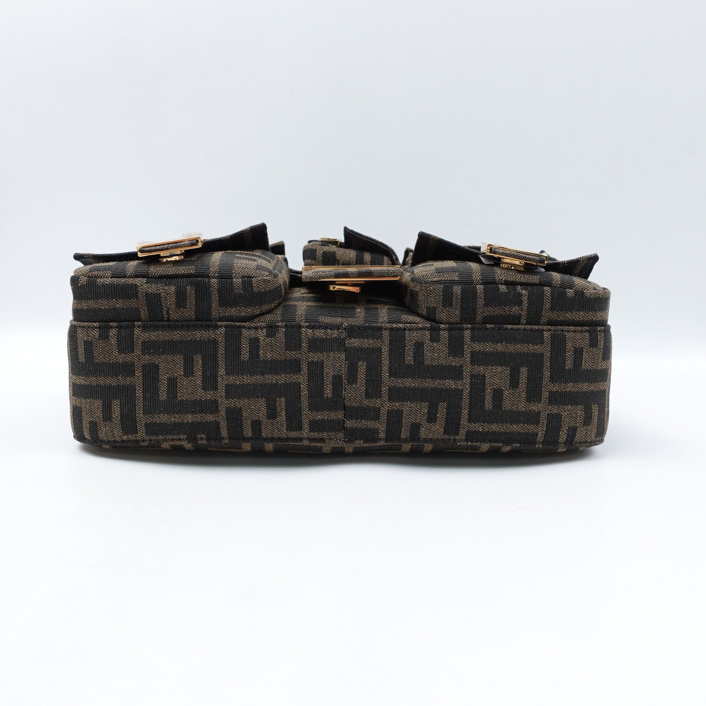 Pre-owned Fendi Baguette Monogram Canvas Shoulder Bag