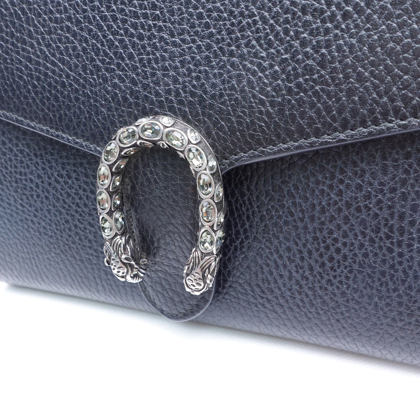 Pre-Owned Gucci Dionysus Black Calfskin Shoulder Bag T10305864