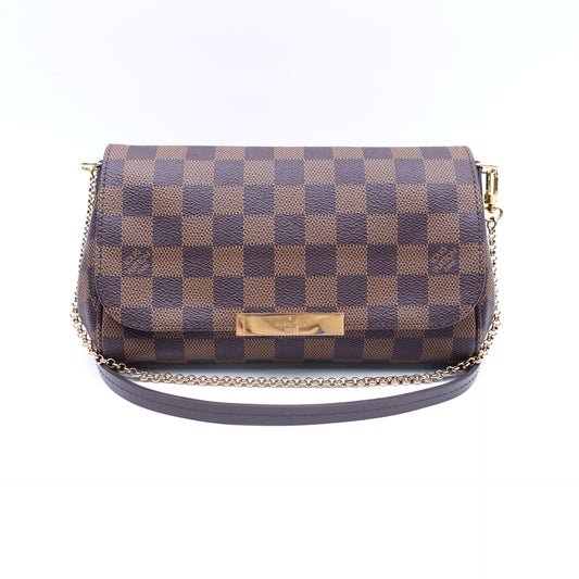 Pre-owned Louis Vuitton Favorite PM Damier Ebene Coated Canvas Shoulder Bag