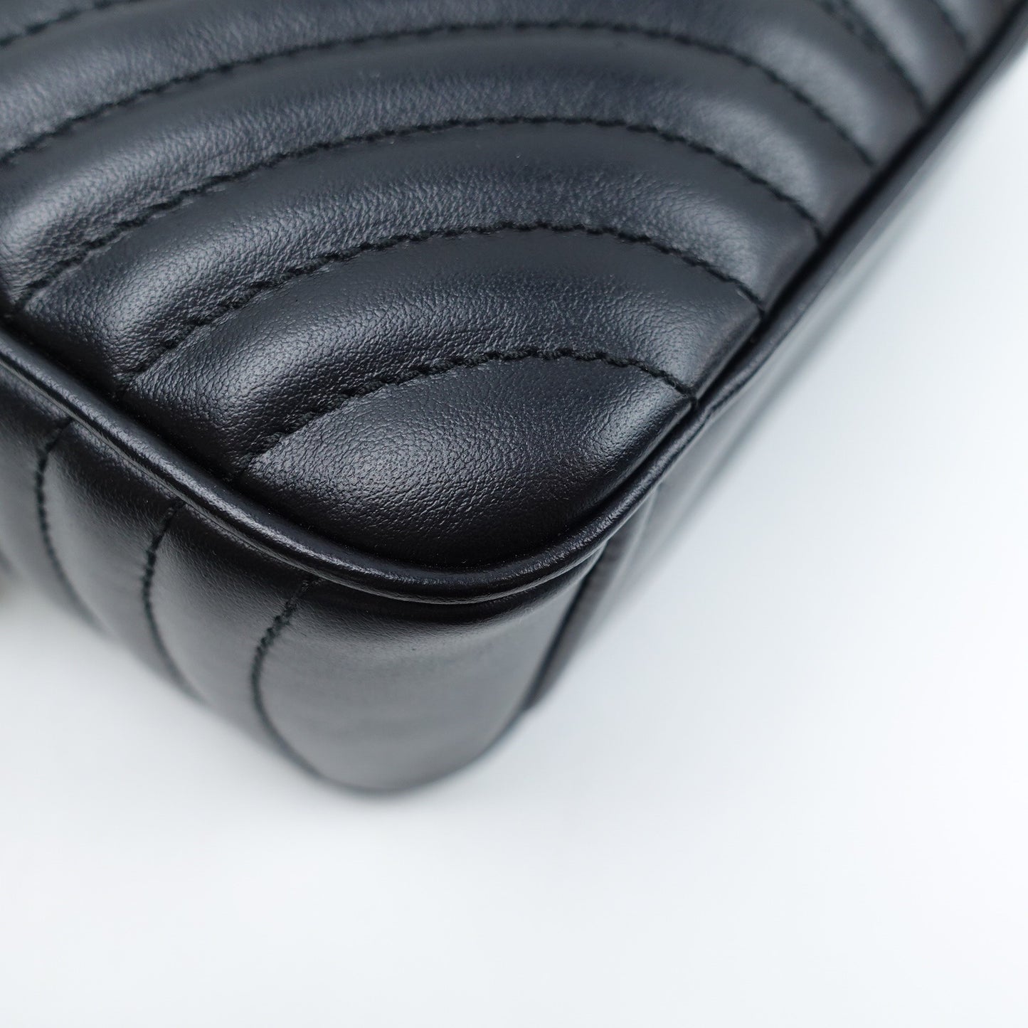 Pre-owned Prada Diagramme Black Calfskin Camera Bag