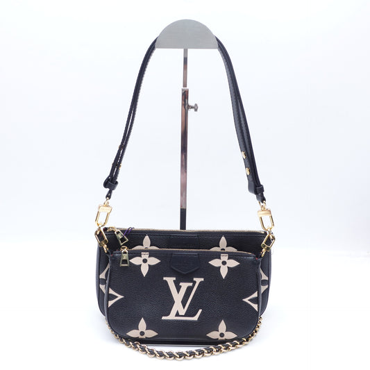 Louis Vuitton Multi-Pochette Black Monogram Leather Shoulder Bag