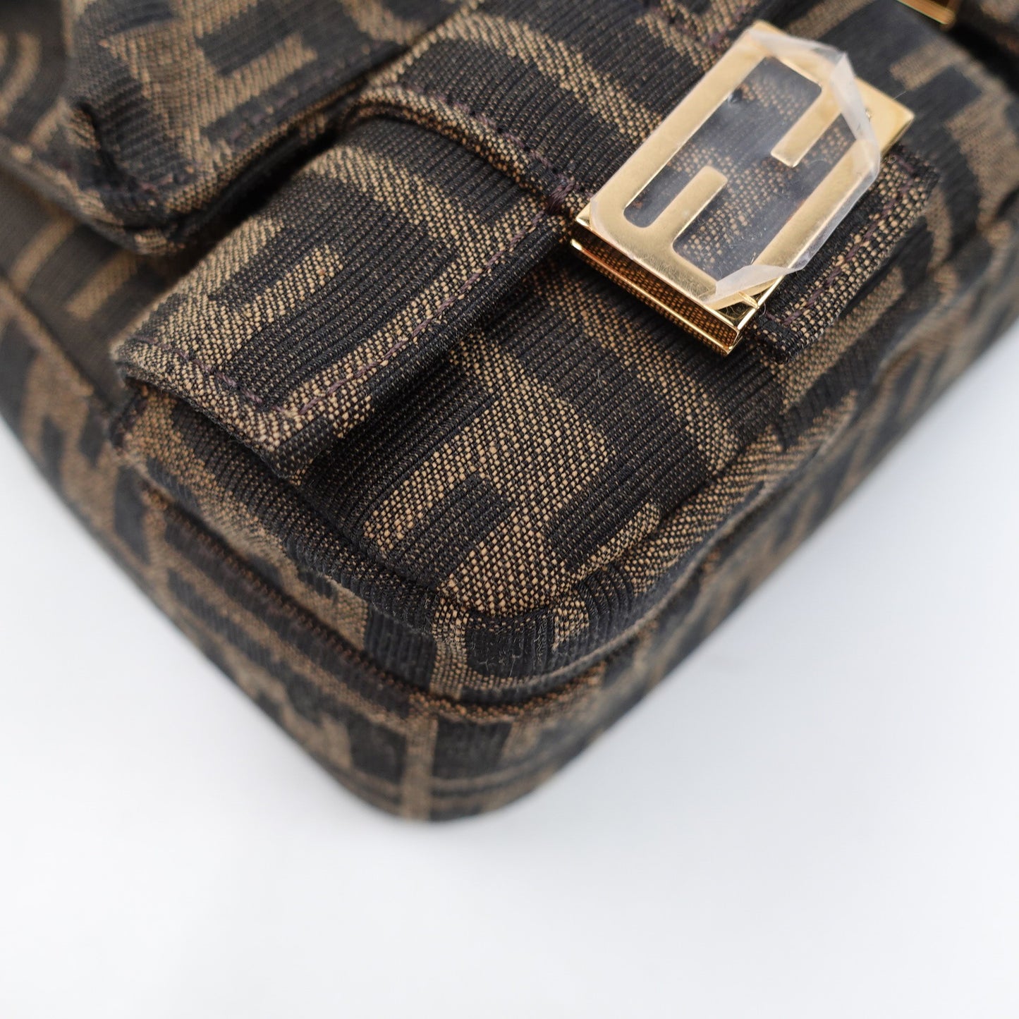Pre-owned Fendi Baguette Monogram Canvas Shoulder Bag
