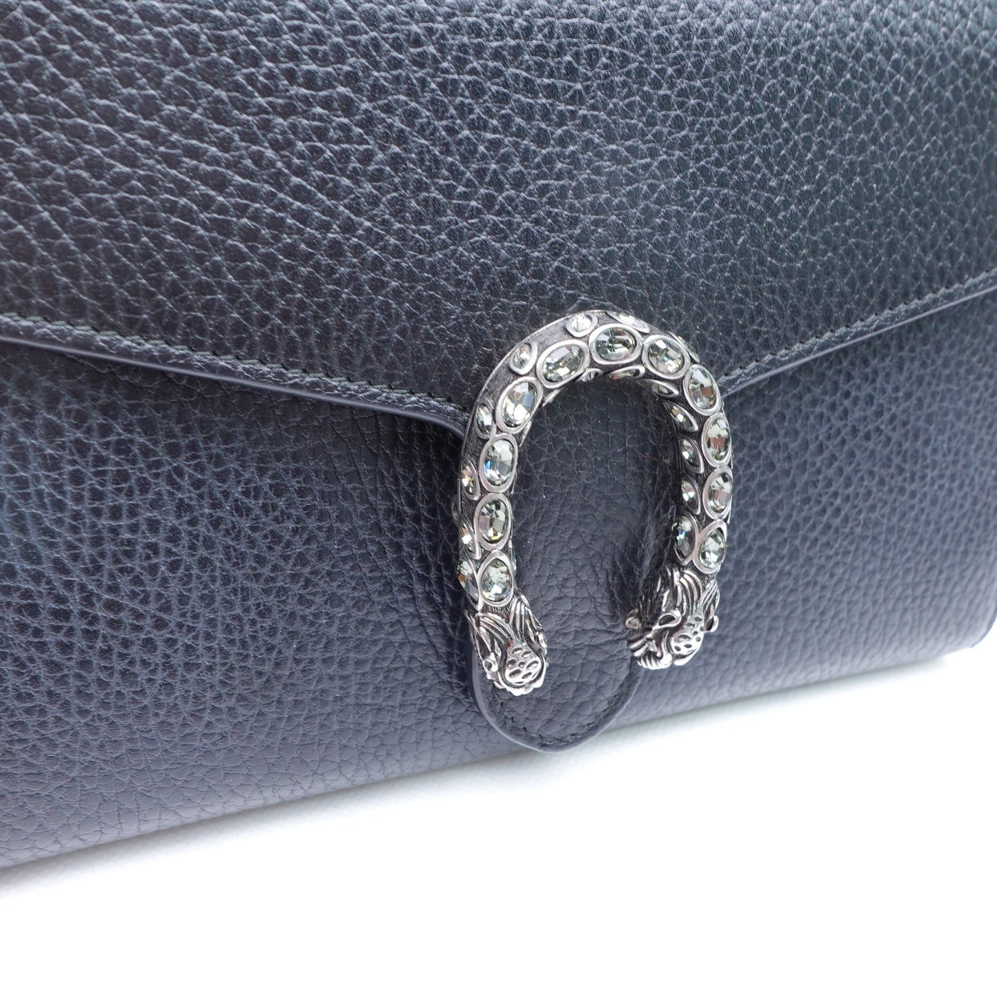 Pre-Owned Gucci Dionysus Black Calfskin Shoulder Bag T10305864