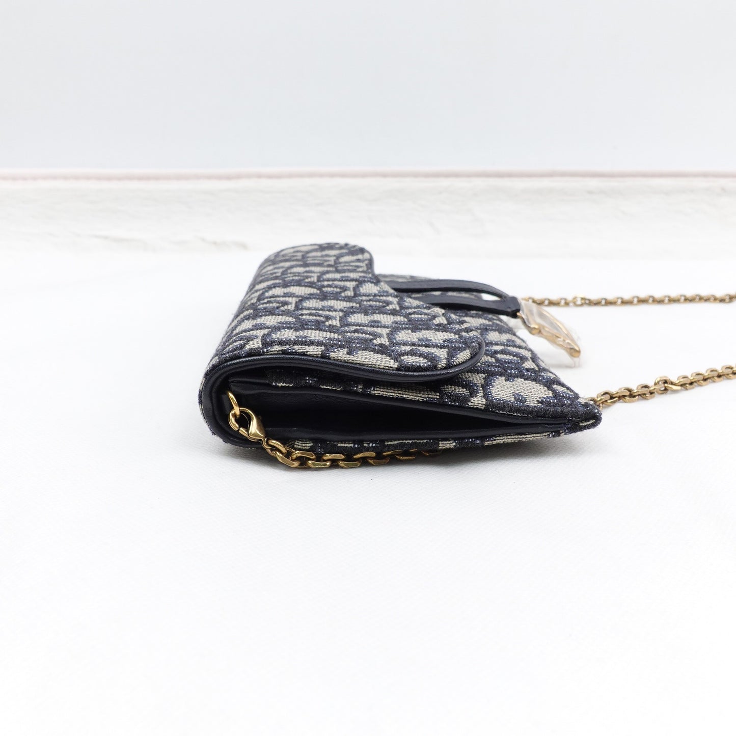 Pre-owned Dior Saddle WOC Oblique Canvas Shoulder Bag