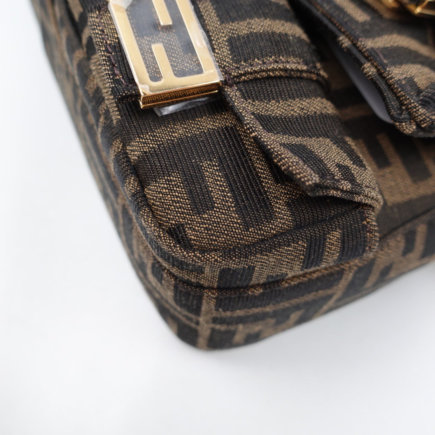 Pre-owned Fendi Baguette Monogram Canvas Shoulder Bag
