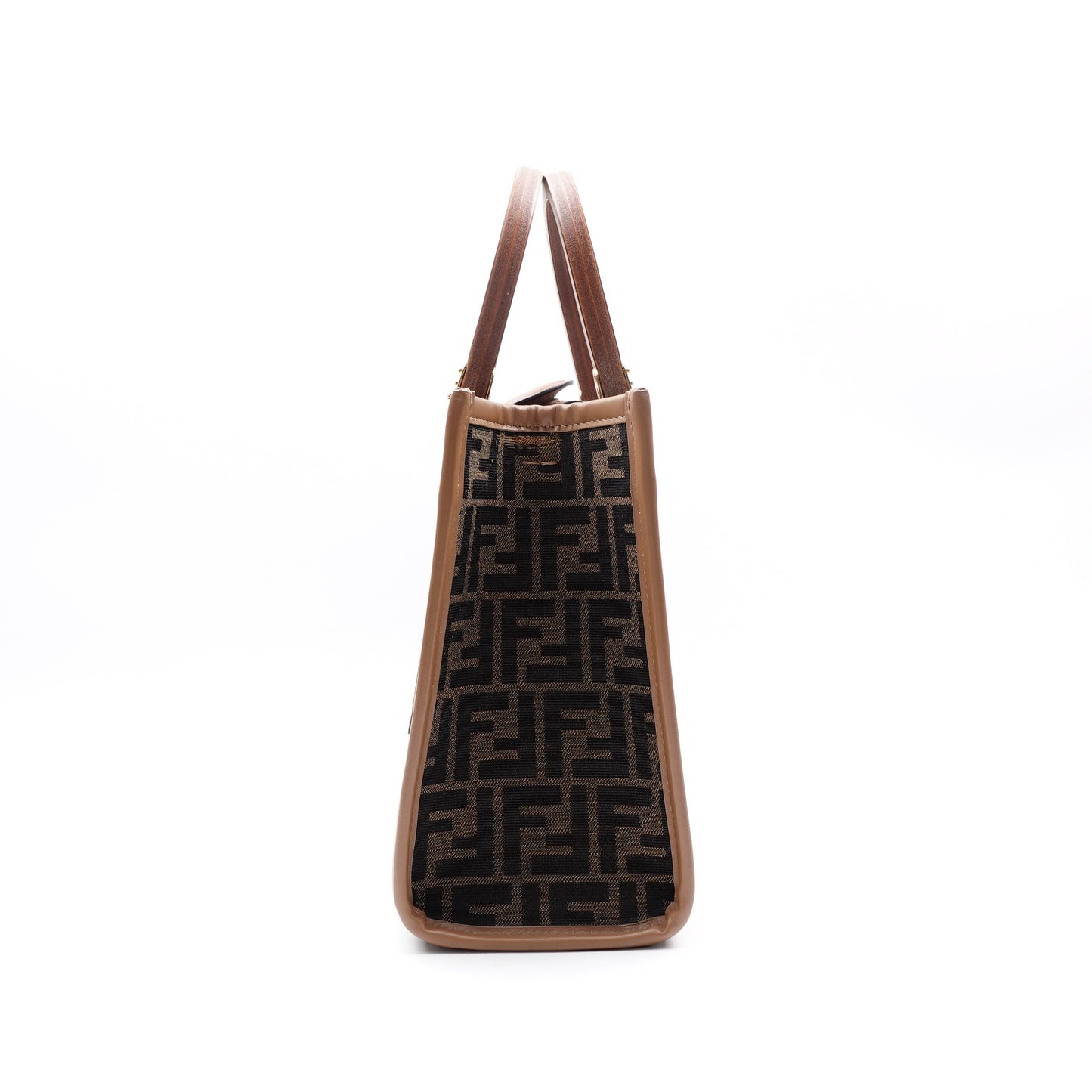 Pre-owned Fendi Sunshine Small Monogram Canvas Shoulder Bag