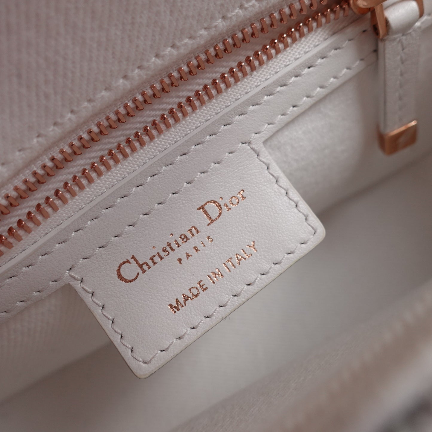 Dior Caro White and Multicolor Flower Printed Farbic Shoulder Bag