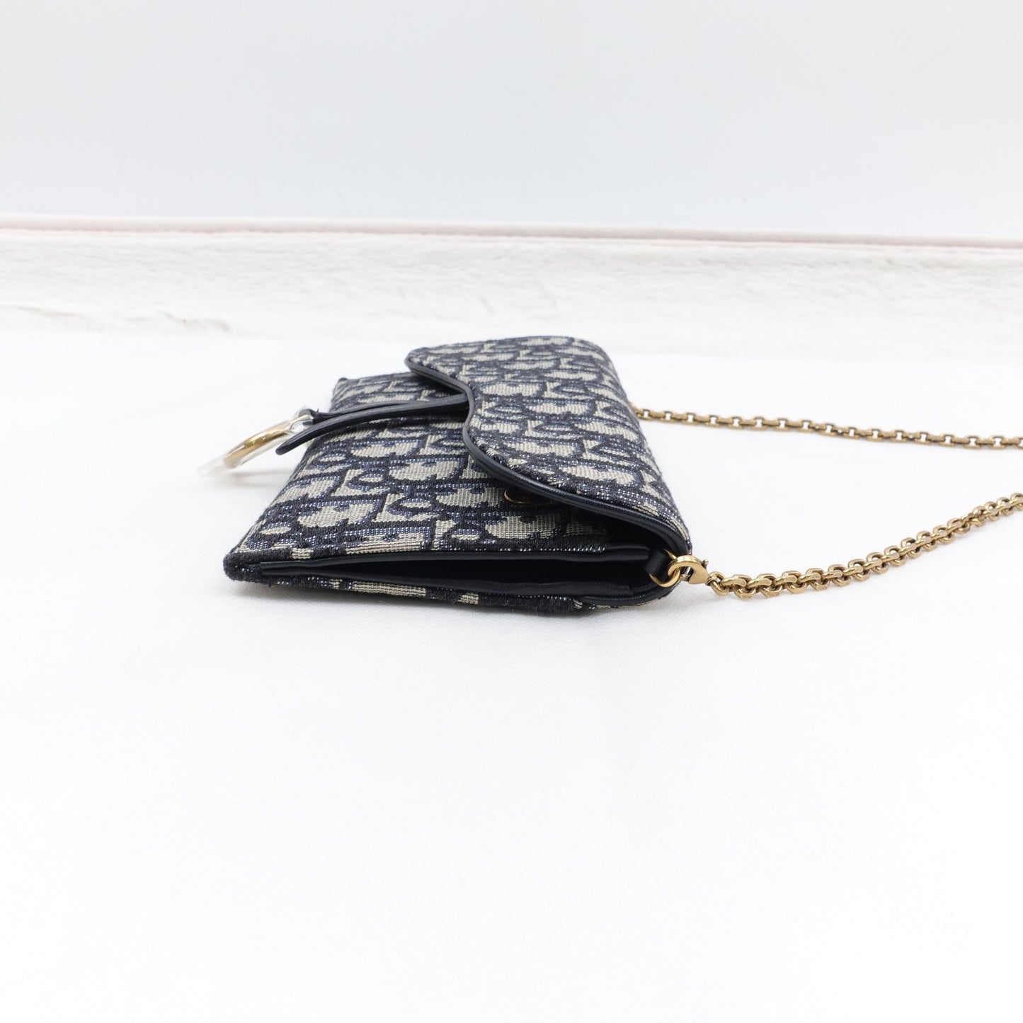 Pre-owned Dior Saddle WOC Oblique Canvas Shoulder Bag