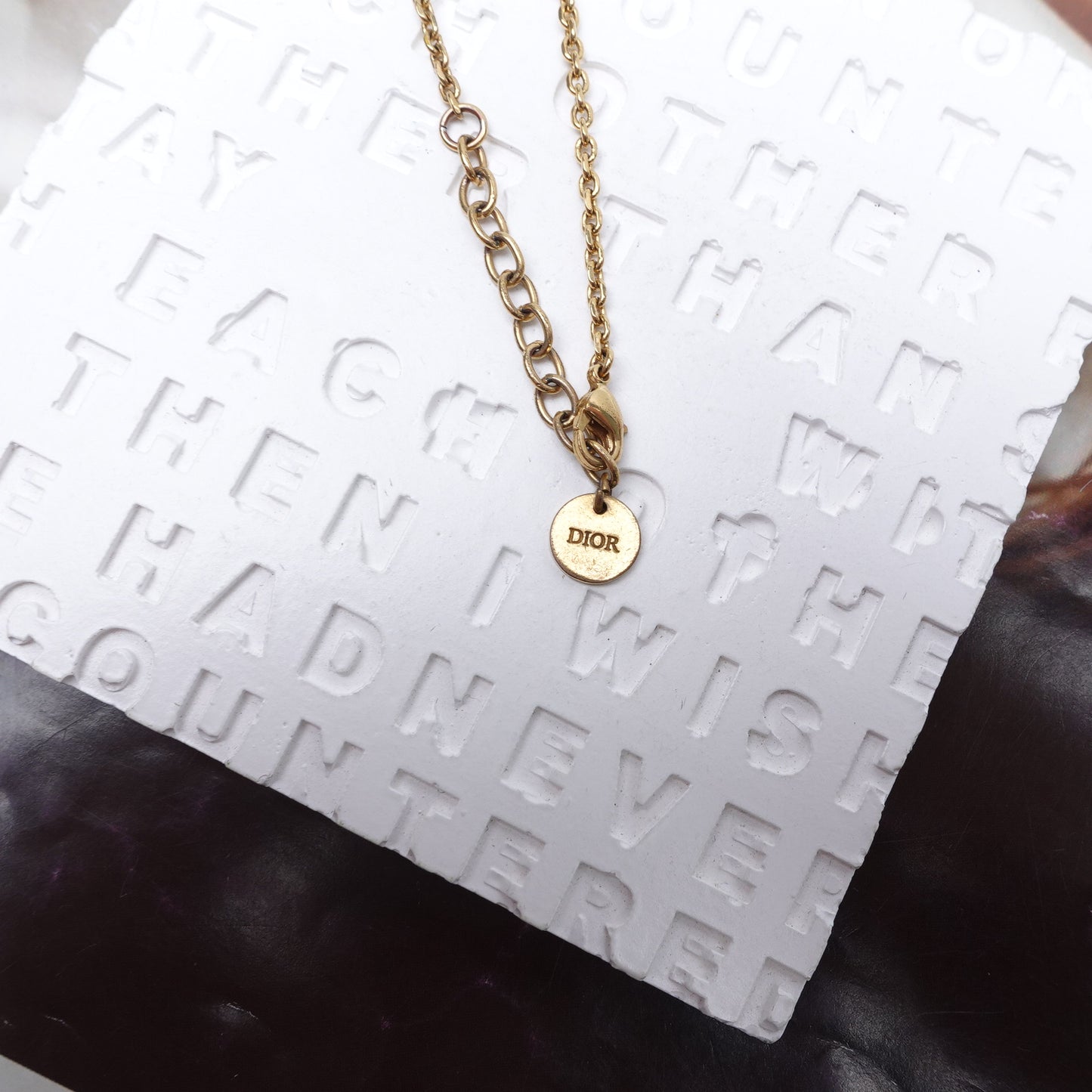 Pre-Owned Dior Glodtone Metal&Crystal CD Star Bracelet