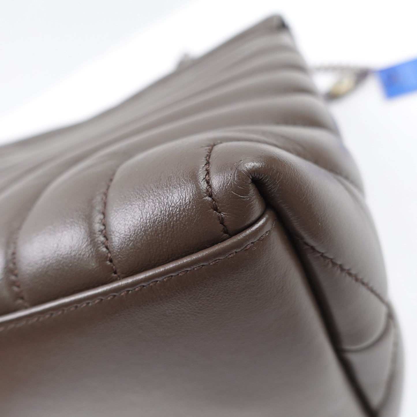 Pre-owned Saint Laurent Loulou Medium Grey Calfskin Shoulder Bag