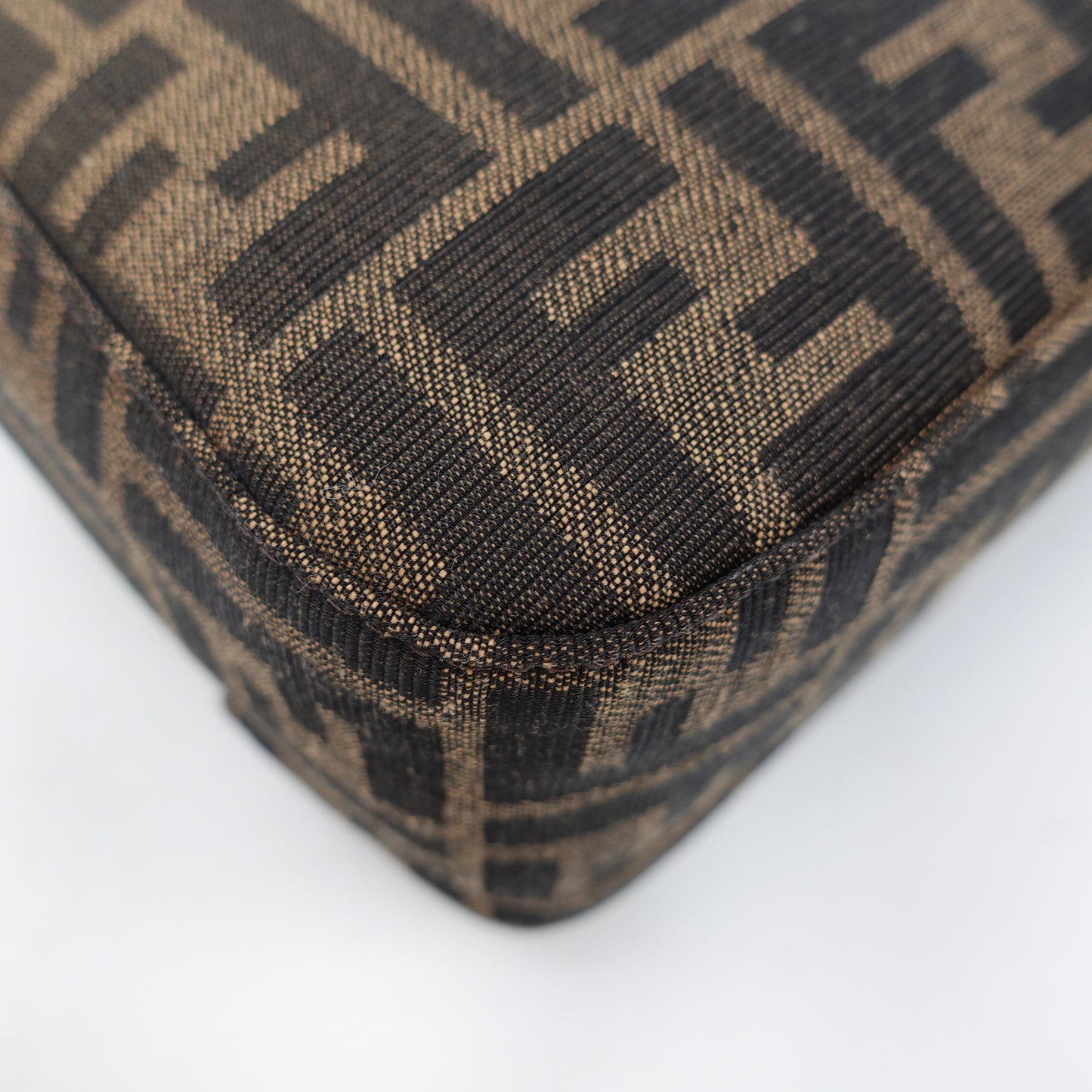 Pre-owned Fendi Baguette Monogram Canvas Shoulder Bag