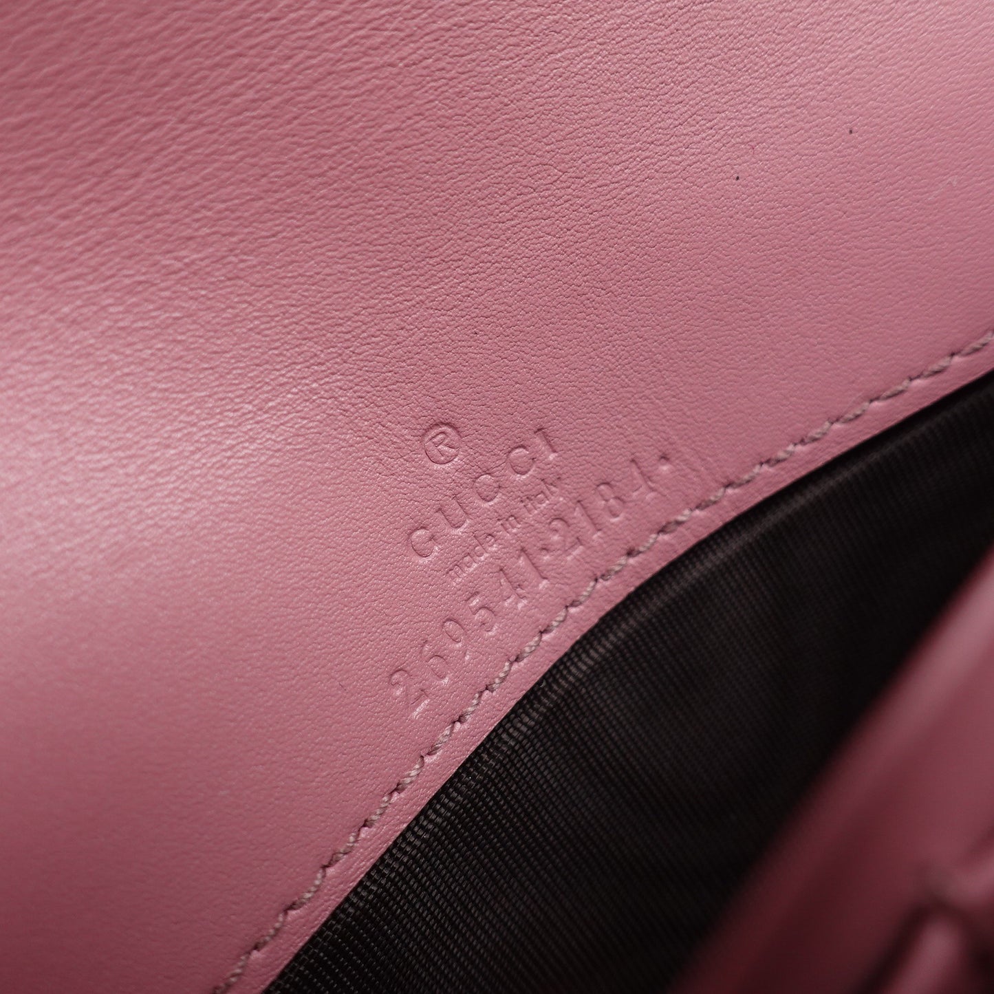 Pre-owned Gucci Guccissima Signature Dice Pink Calfskin WOC