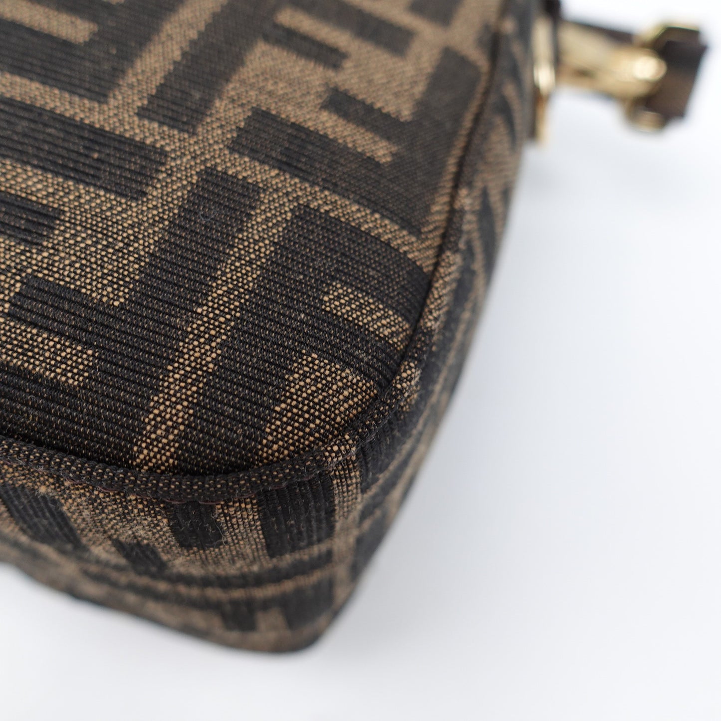 Pre-owned Fendi Baguette Monogram Canvas Shoulder Bag