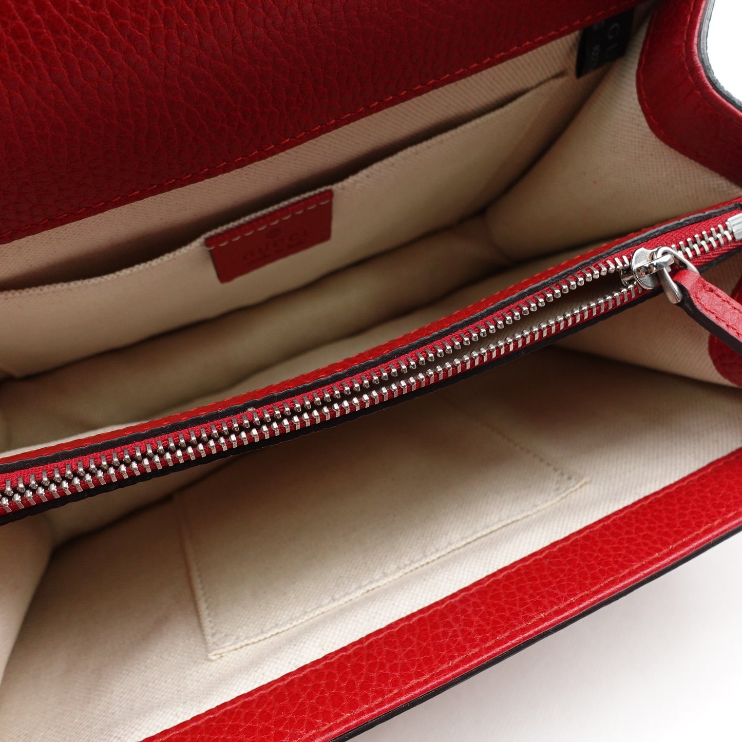 Pre-owned Gucci Dionysus Bamboo Red Calfskin Shoulder Bag