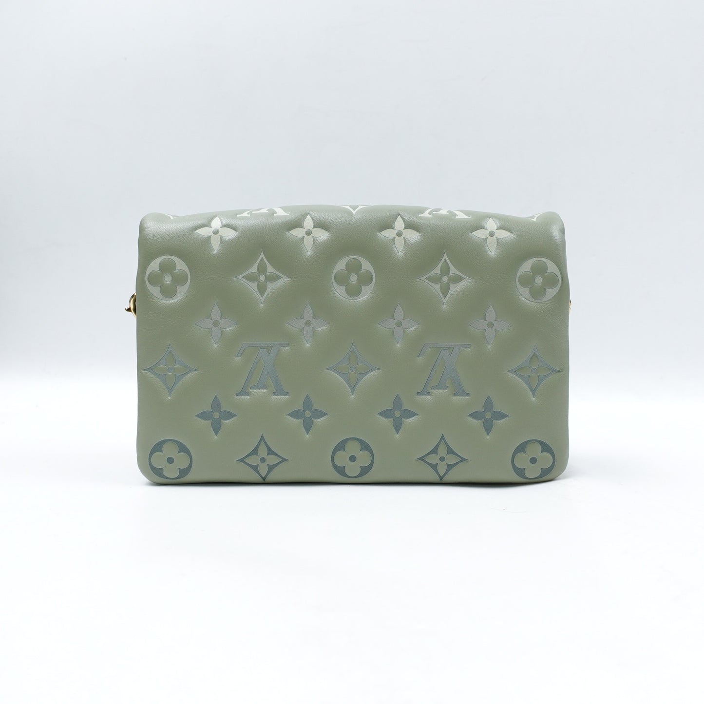 Pre-Owned Pochette Coussin Green Lambskin Shoulder Bag