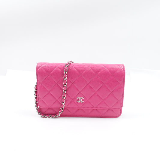 Pre-owned Chanel CF Woc Hot Pink Caviar Shoulder Bag