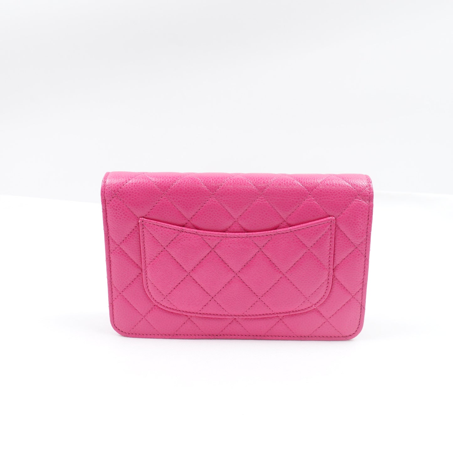 Pre-owned Chanel CF Woc Hot Pink Caviar Shoulder Bag