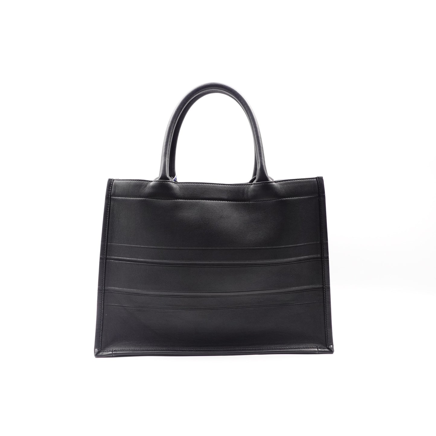 Pre-owned Christian Dior Lady Dior Black Calfskin Tote Bag