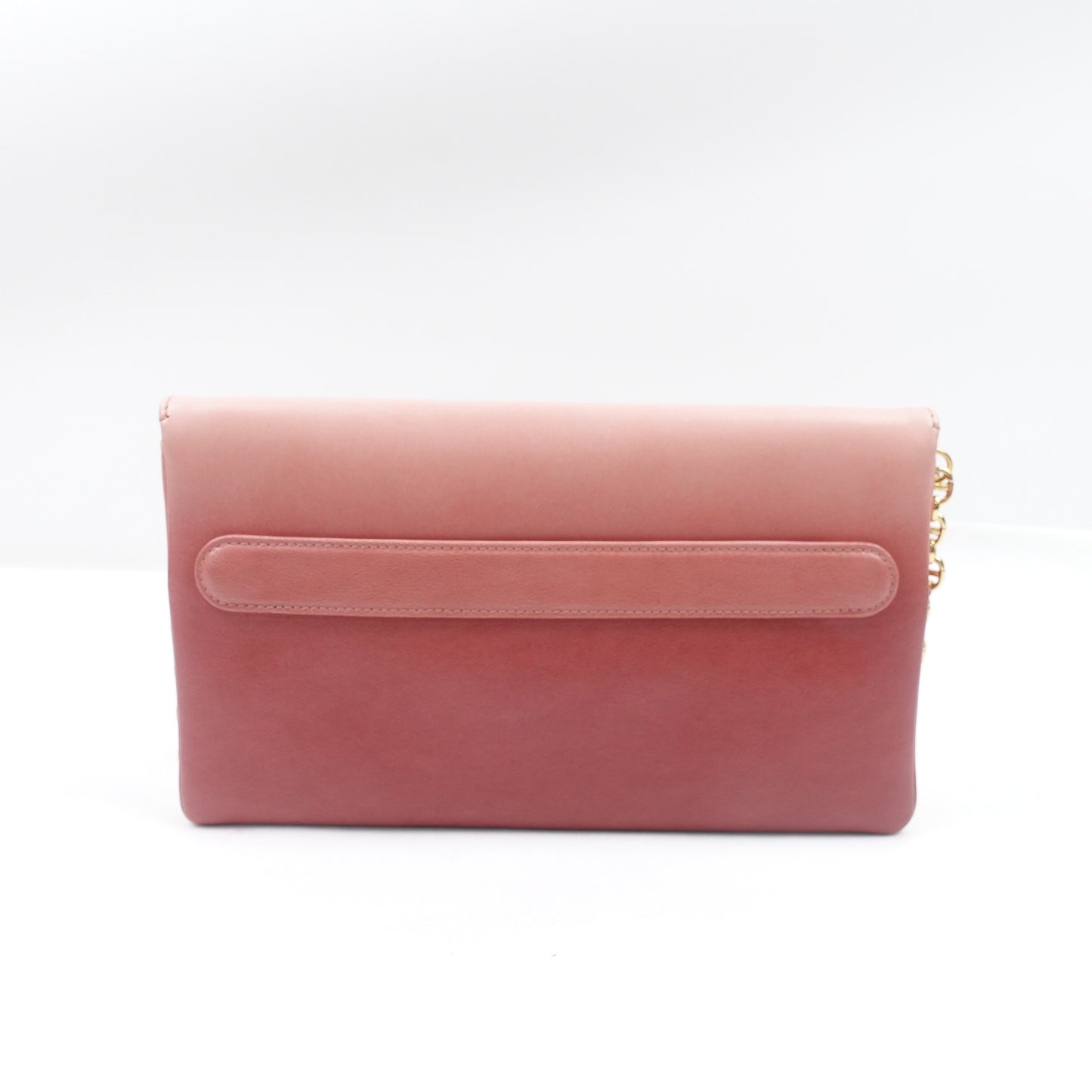 Pre-owned Dior Double Gradient Pink Calfskin Shoulder Bag