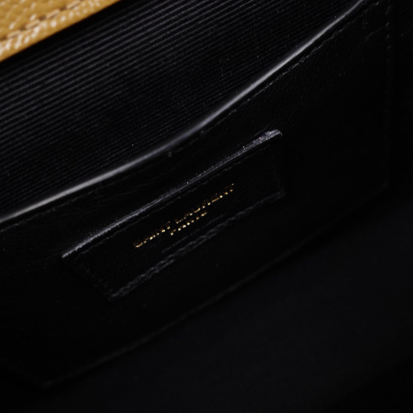Pre-owned Saint Lauent Envelope Dark Yellow Calfskin Shoulder Bag