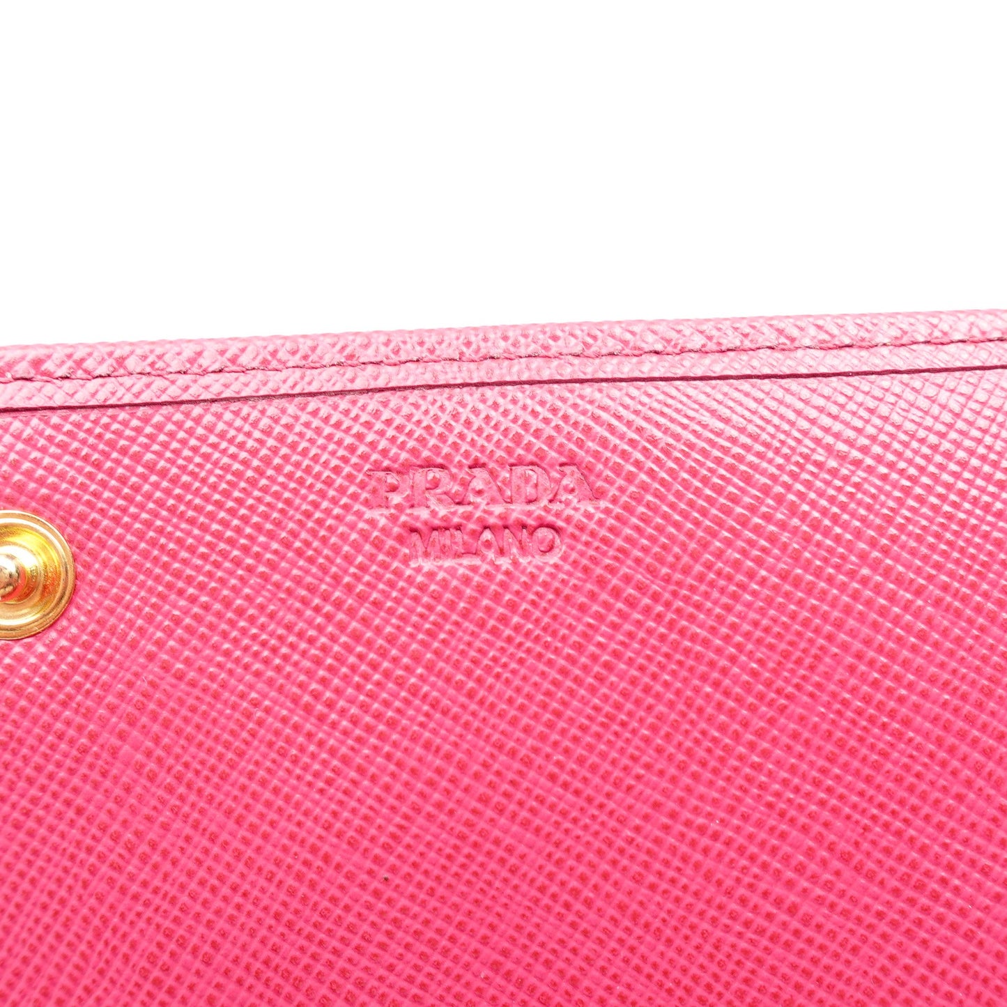 Pre-owned Prada Pink Calfskin Long Wallet