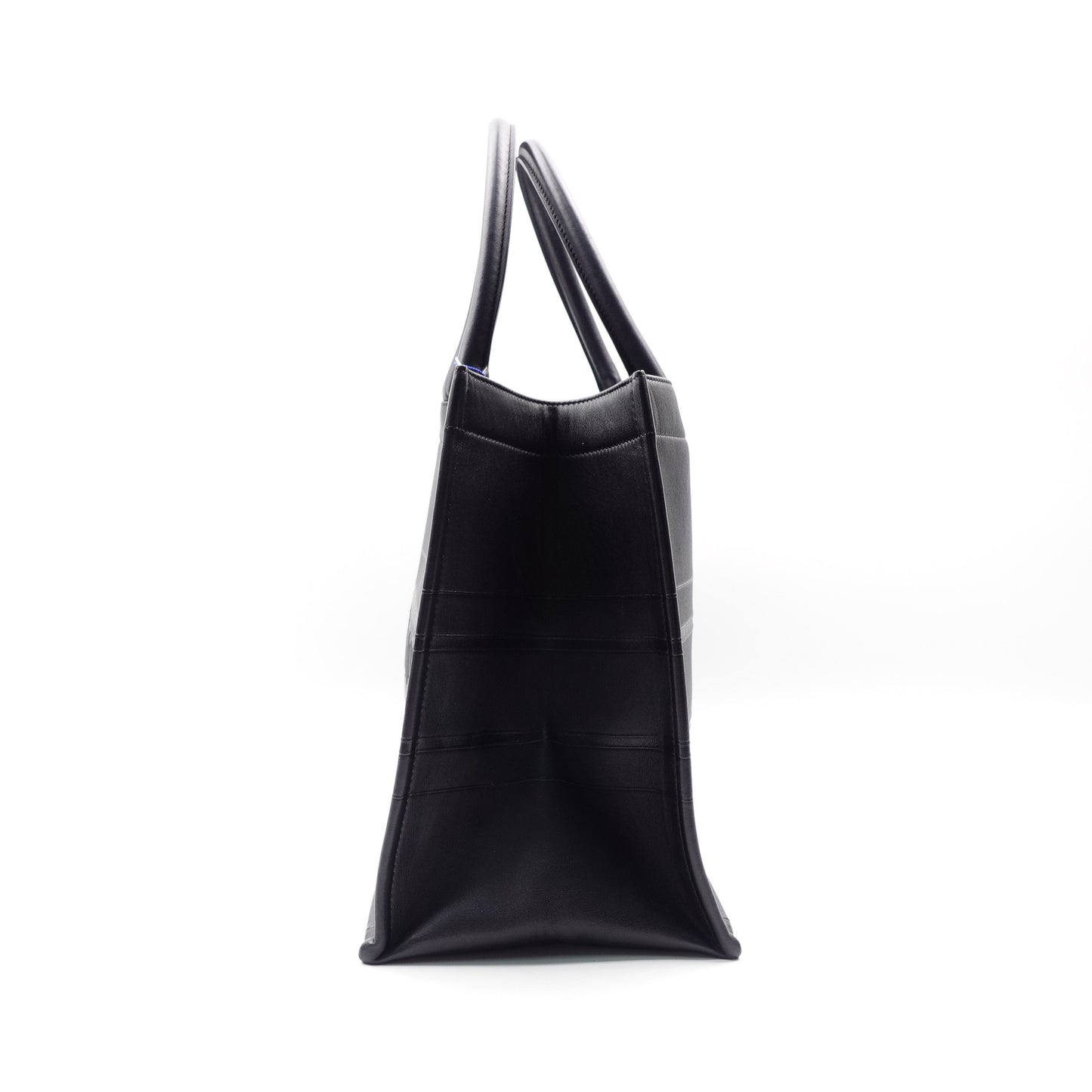 Pre-owned Christian Dior Lady Dior Black Calfskin Tote Bag