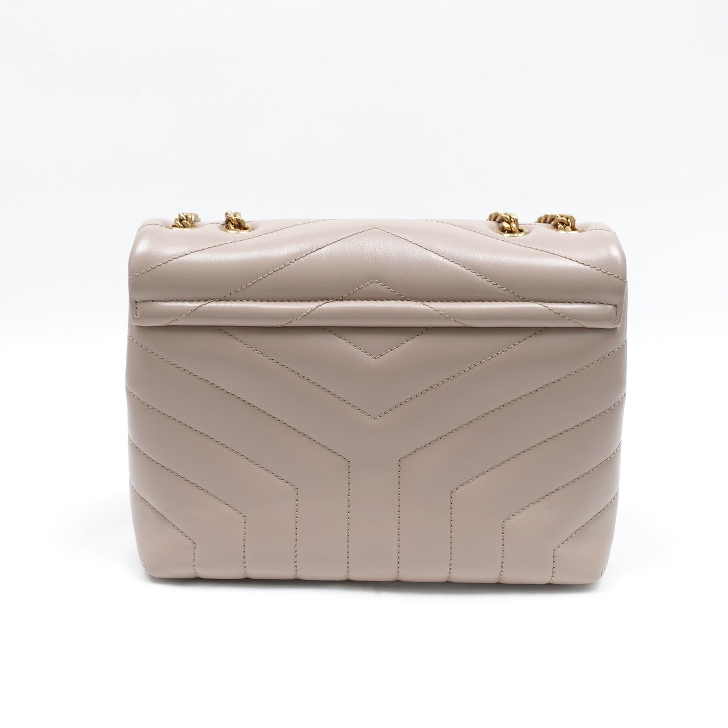 Pre-owned Saint Laurent Loulou Small Beige Canvas Shoulder Bag