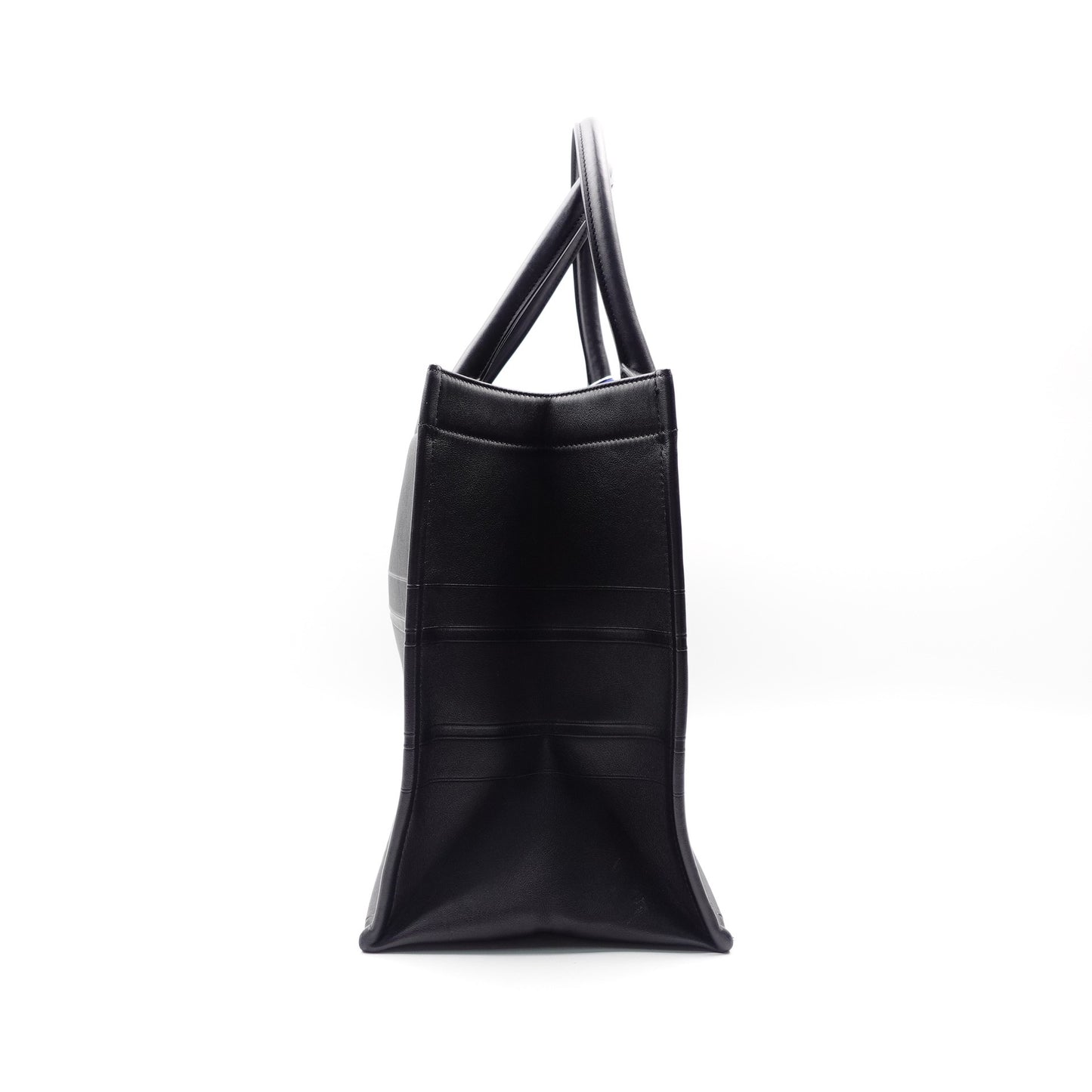 Pre-owned Christian Dior Lady Dior Black Calfskin Tote Bag