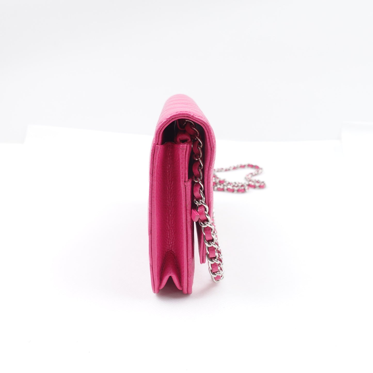 Pre-owned Chanel CF Woc Hot Pink Caviar Shoulder Bag