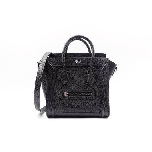 Pre-owned Cline Luggage Neno Black Calfskin Shoulder Bag