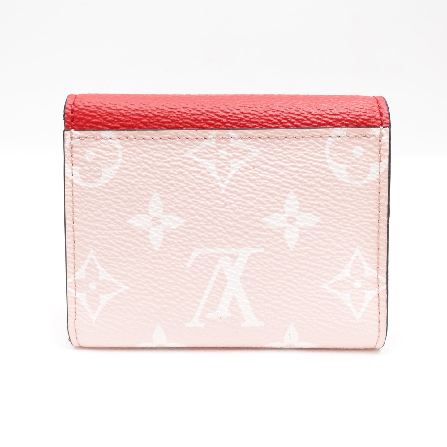 Pre-Owned Louis Vuitton Victorine Pink&Red Coated Canvas Short Wallet