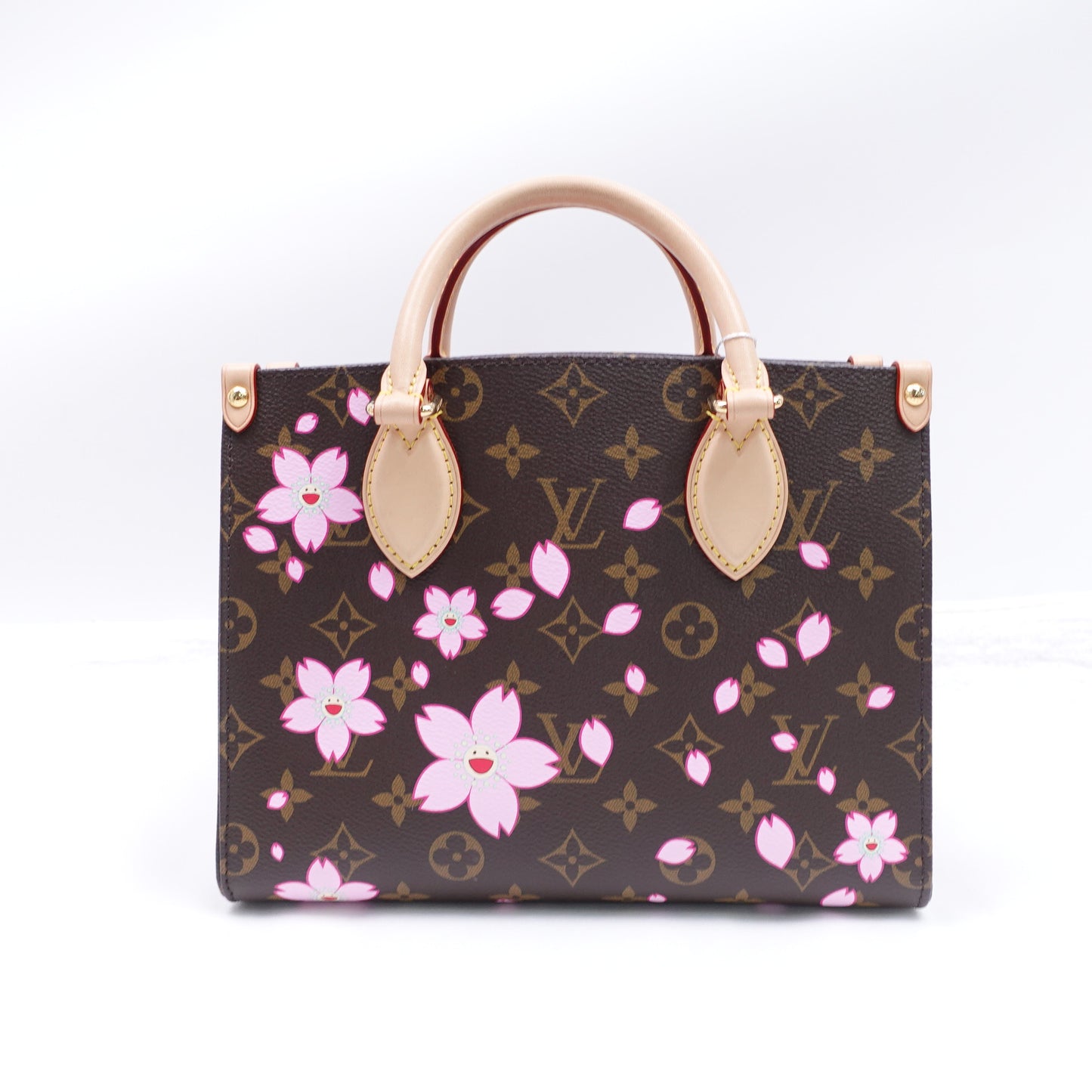 Pre-Owned Louis Vuitton x  Takashi Murakami On The Go PM  Monogram Coated Canvas Shoulder Bag