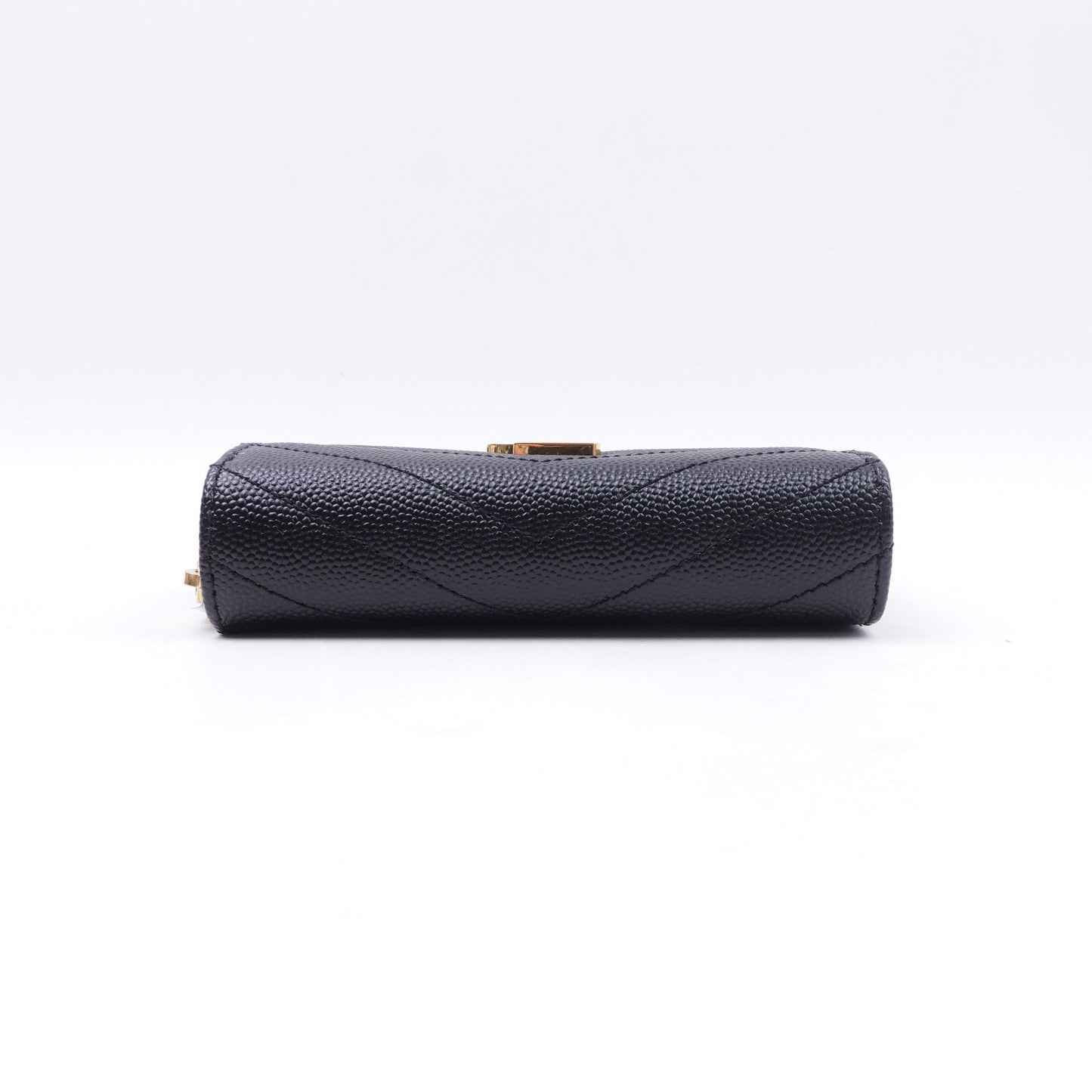 Pre-owned Saint Laurent Monogramme Black Calfskin Short Wallet