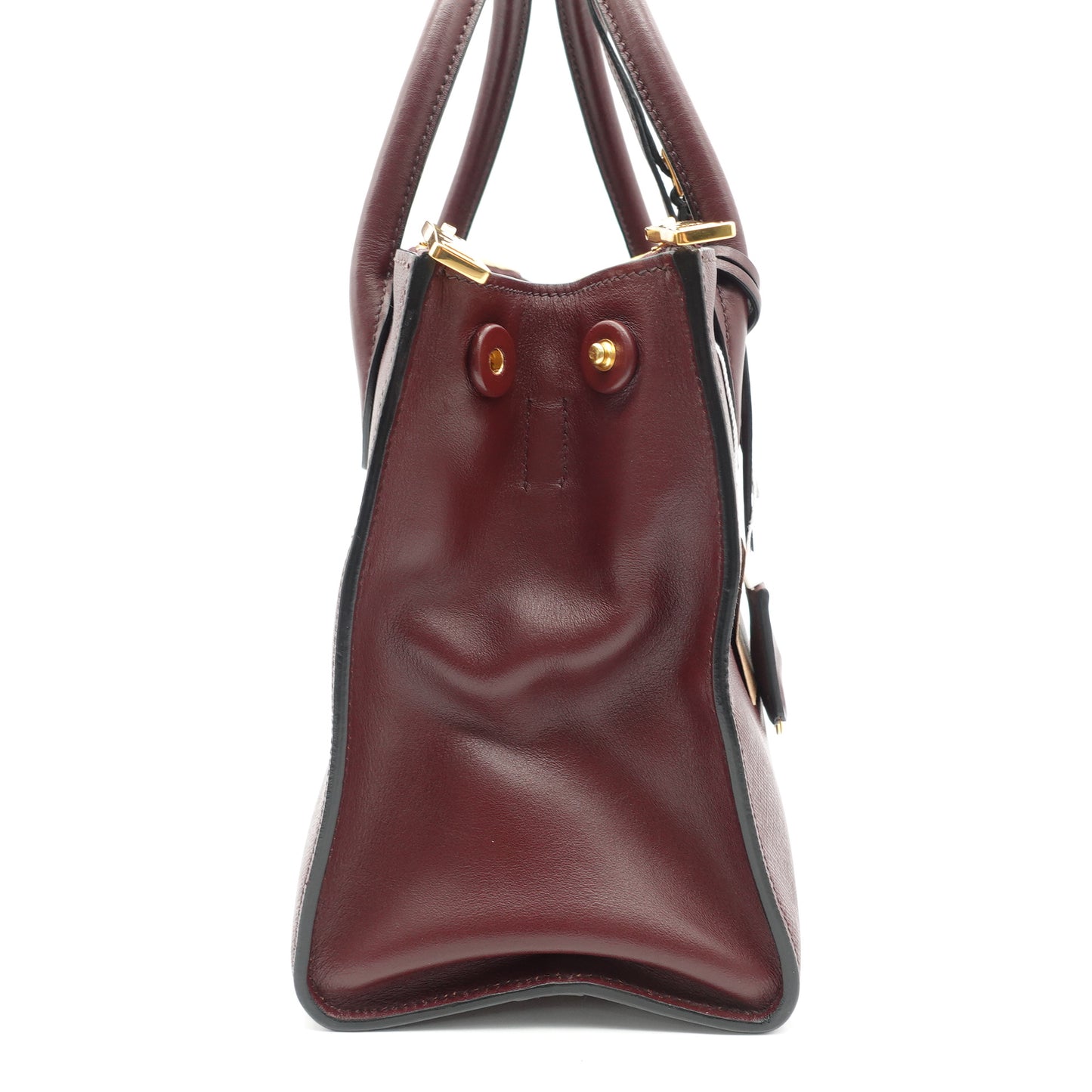 Pre-owned Prada Paradigme Burgundy Calfskin Tote Bag