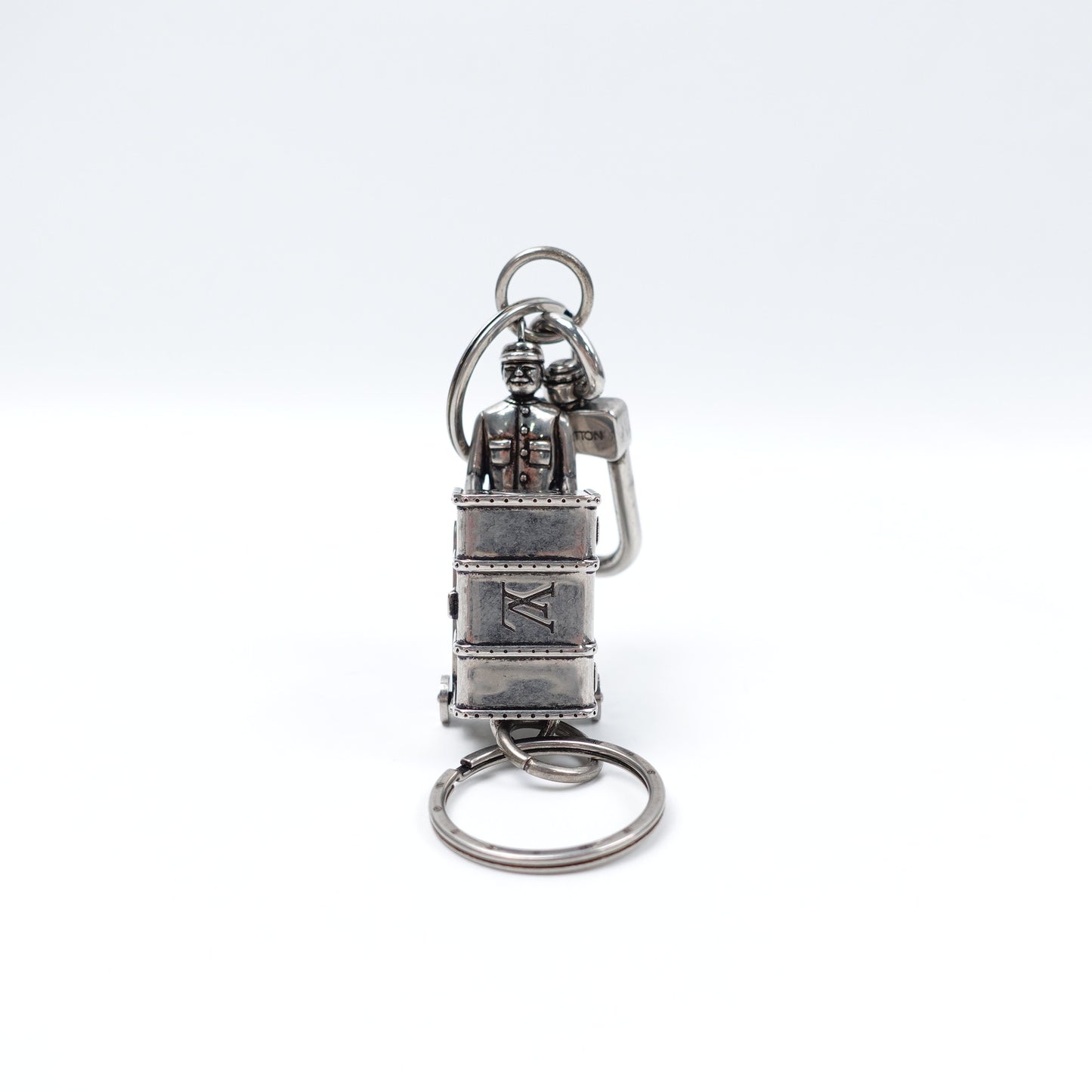 Pre-owned Louis Vuitton Trunk Aged Sliver Bag Charm