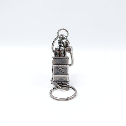 Pre-owned Louis Vuitton Trunk Aged Sliver Bag Charm
