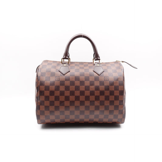 Pre-owned Louis Vuittton Speedy 30 Damier Ebene Coated Canvas Tote Bag