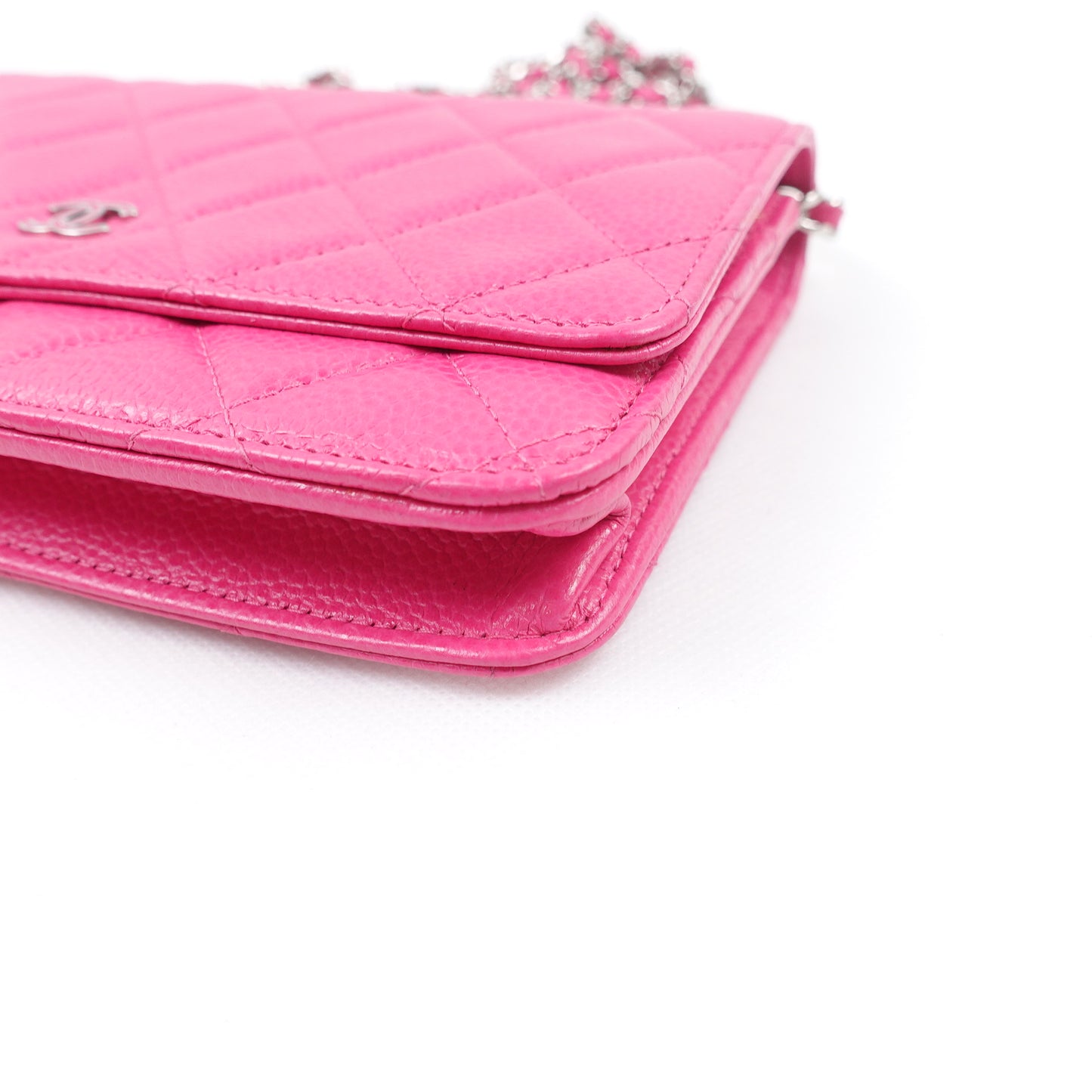 Pre-owned Chanel CF Woc Hot Pink Caviar Shoulder Bag