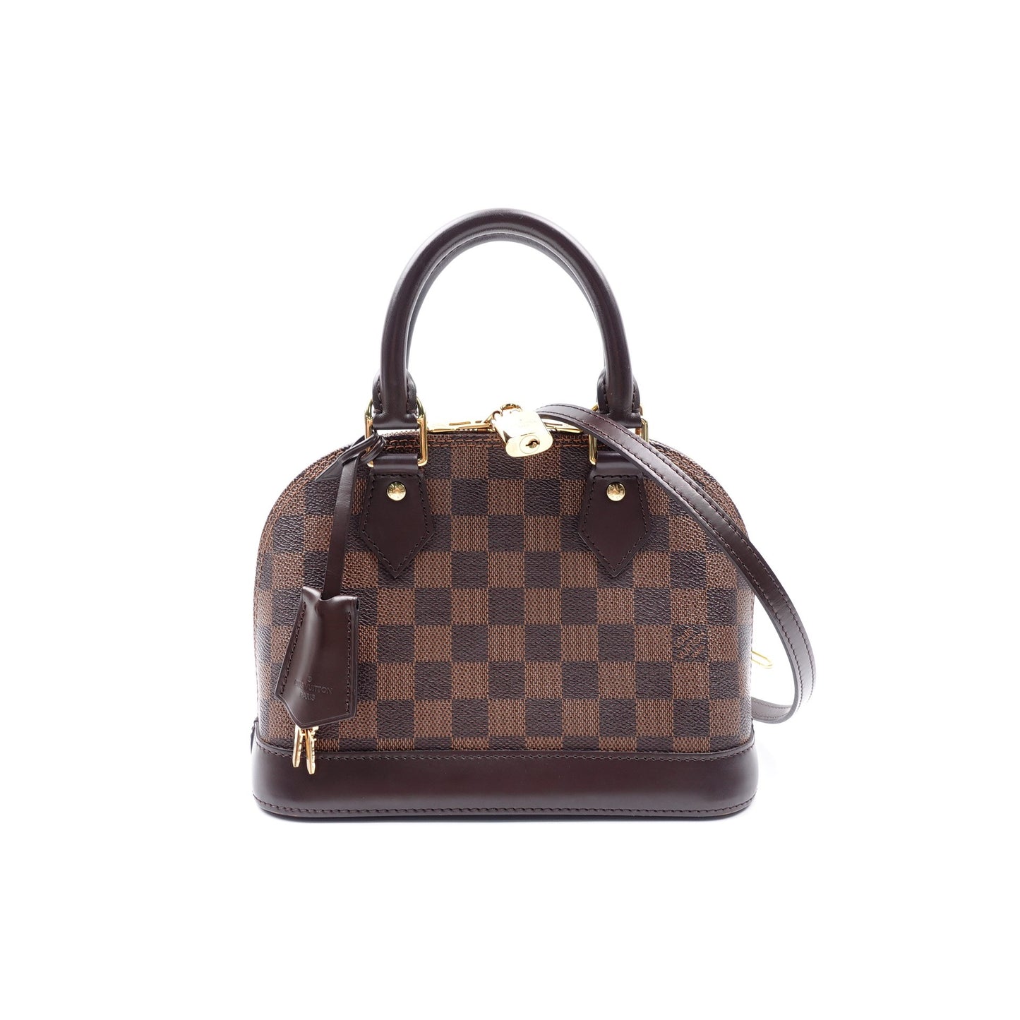 Pre-owned Louis Vuitton Damier Eben Alam BB Coated Canvas Shoulder Bag